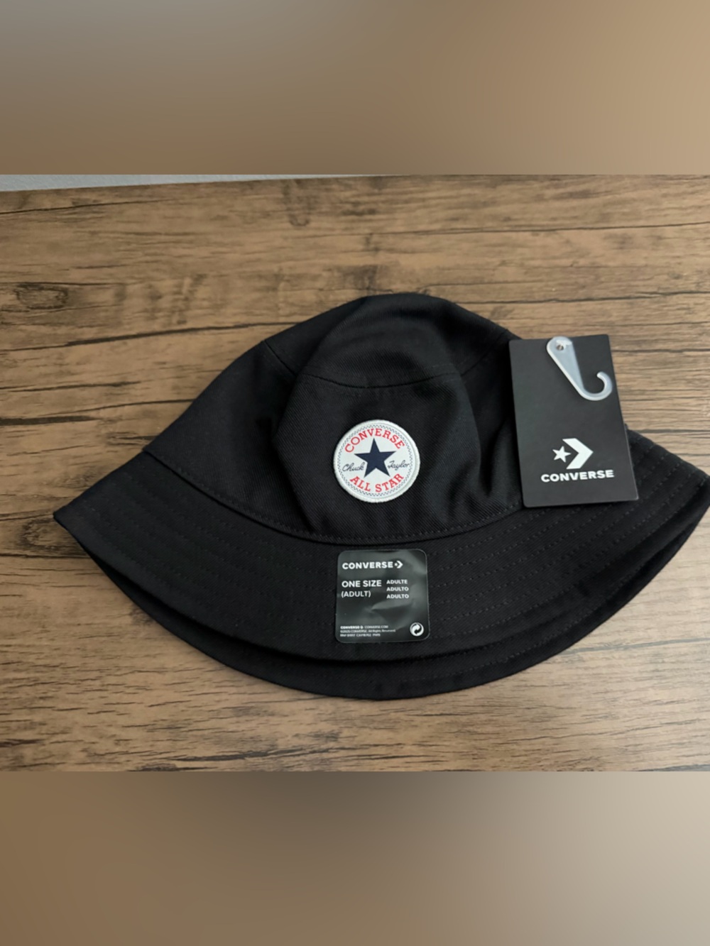 Converse Black Bucket Hat with All Star Patch
